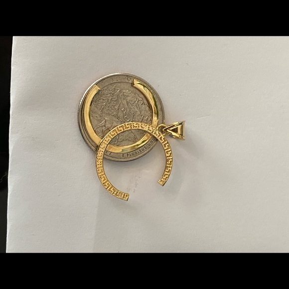 18k Real Saudi Gold Pendant Sz 1.9 Grms - Picture 6 of 6